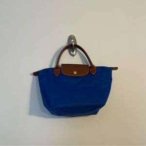 Longchamp Cobalt Blue Le Pliage Shoulder Tote Mini